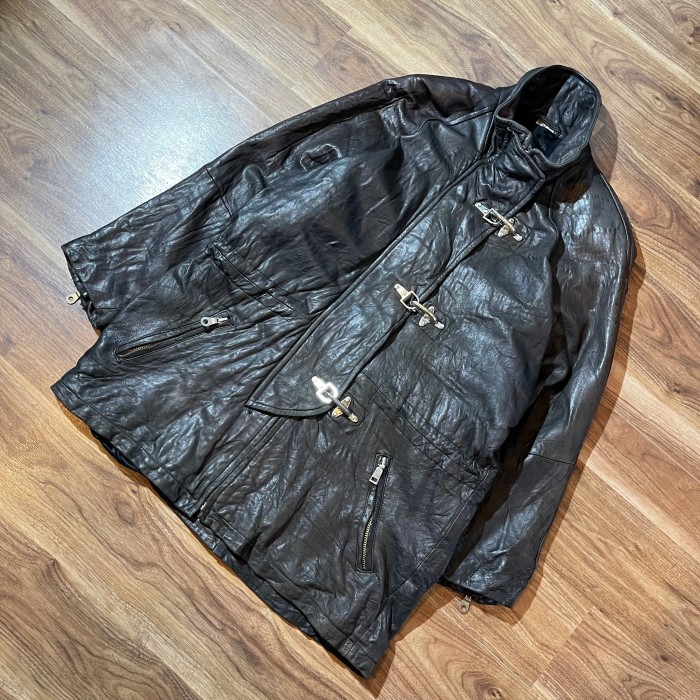 vintage ファイヤーマン レザーコート 本革 90s leather | Vintage.City