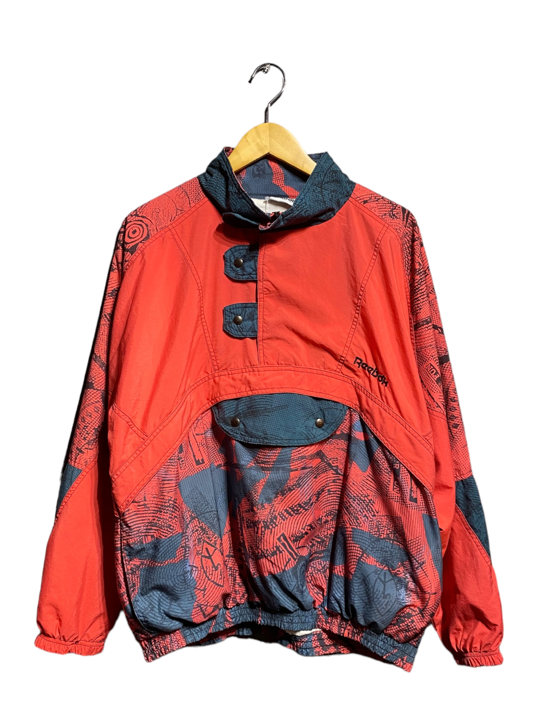 90年代 Reebok リーボック ハーフジップ Nylon track jacket ナイロントラックジャケット ヴィンテージ |  Vintage.City
