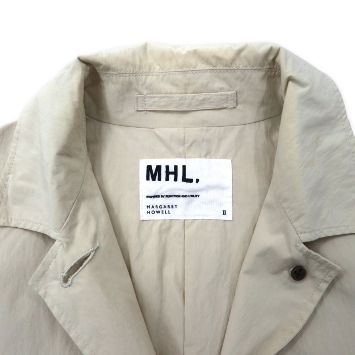MHL. ショップコート ステンカラーコート 2 ベージュ コットン ナイロン | Vintage.City 古着屋、古着コーデ情報を発信