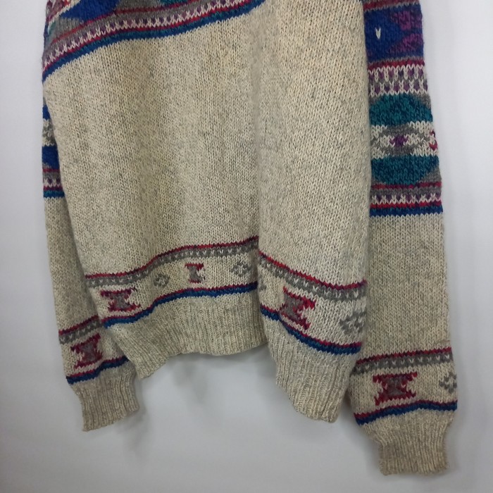 90s　ウールリッチ　ウールニット　セーター　フェアアイル　幾何学　グレー　L | Vintage.City 古着屋、古着コーデ情報を発信