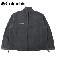 Columbia フルジップ フリースジャケット XL グレー ポリエステル ワンポイントロゴ刺繍 ビッグサイズ | Vintage.City 古着屋、古着コーデ情報を発信