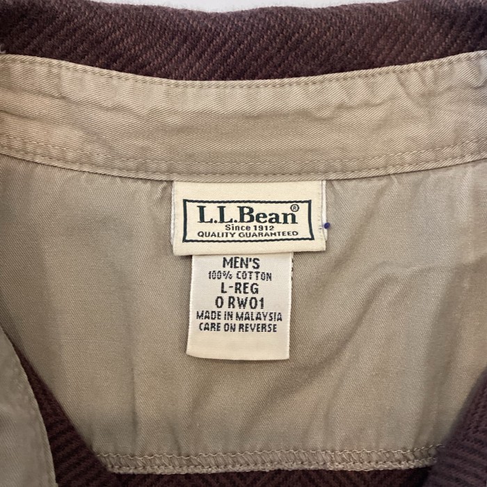 【L.L.Bean】00’s L/S HERRINGBONE POLO SHIRT sizeL | Vintage.City 古着屋、古着コーデ情報を発信