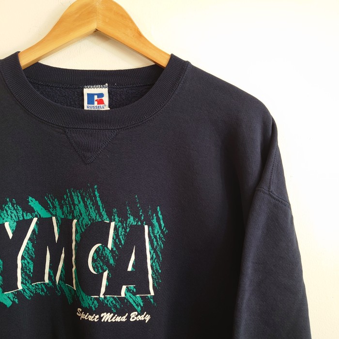 90s RUSSELL YMCA print sweat (made in USA) | Vintage.City 古着屋、古着コーデ情報を発信