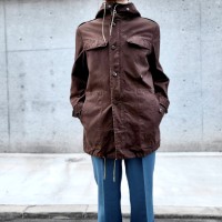 80's German army brown died bore lining field parka ドイツ軍 ミリタリージャケット | Vintage.City 古着屋、古着コーデ情報を発信