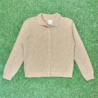 【Lady's】90s ゴールド ラメ 襟付き カーデガン / Made In USA Vintage ヴィンテージ 古着 ニット | Vintage.City 古着屋、古着コーデ情報を発信