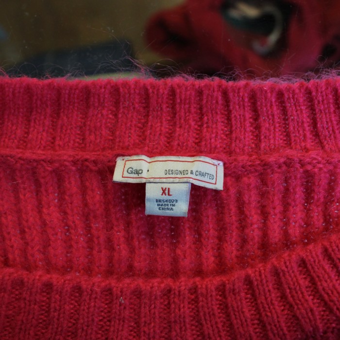 GAP MOHAIR MIX SWEATER PINK/RED/BLACK LADY’S XL | Vintage.City 古着屋、古着コーデ情報を発信