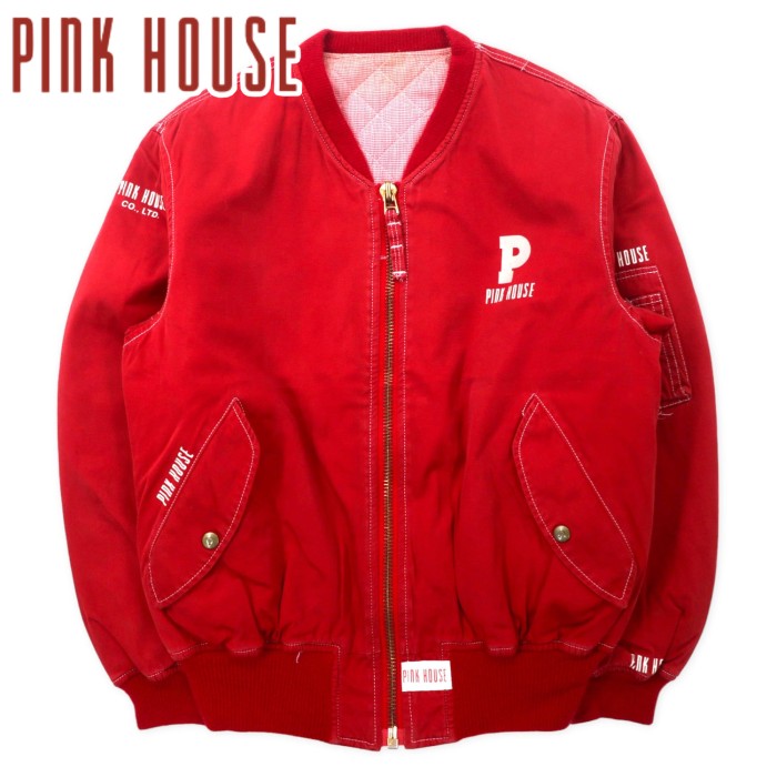 PINK HOUSE 90年代 MA-1 ボンバージャケット ブルゾン FREE レッド