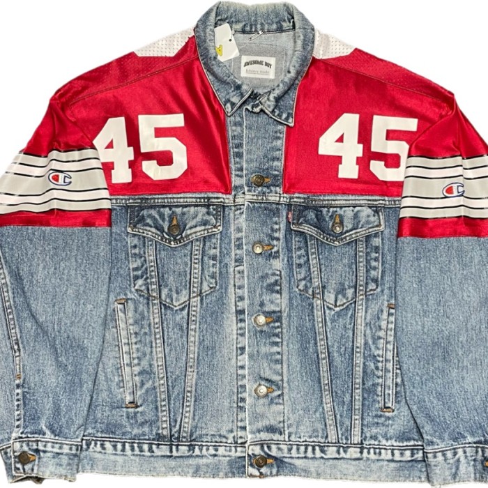 Awesome Boy × ichiryu made REMAKE NFL DENIM JACKET ライトインディゴ×レッド M-Lサイズ | Vintage.City Vintage Shops, Vintage Fashion Trends