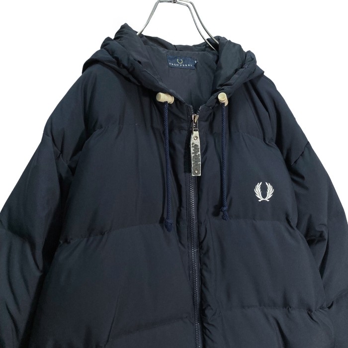 90s FRED PERRY hooded long down jacket | Vintage.City 古着屋、古着コーデ情報を発信