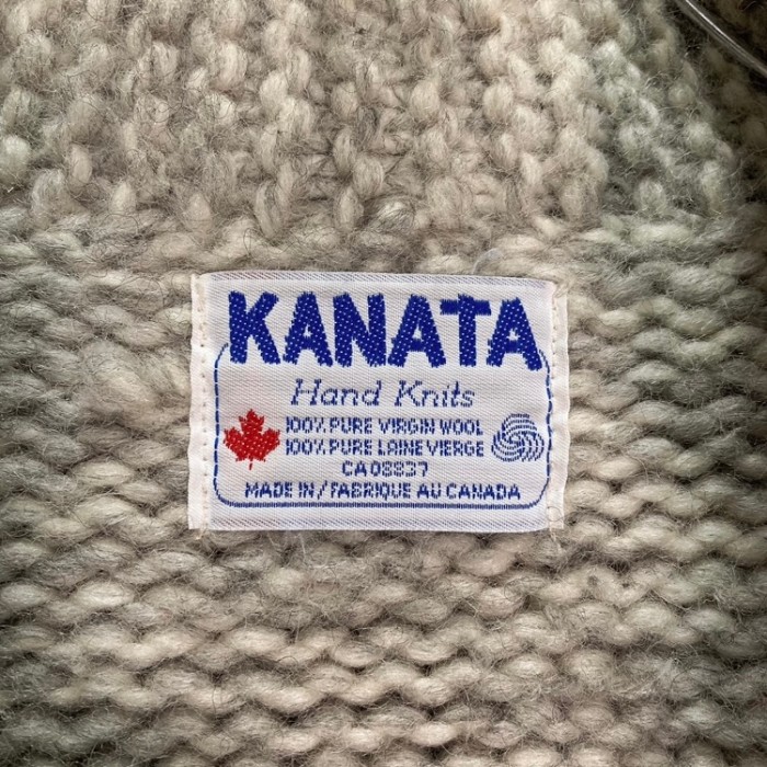 KANATA Thunderbird zip-up cowichan knit cardigan | Vintage.City 古着屋、古着コーデ情報を発信