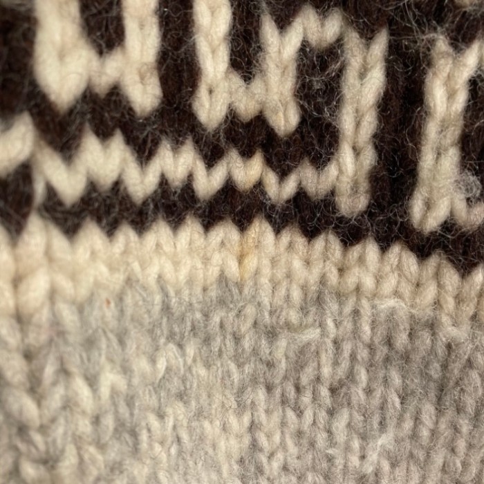KANATA Thunderbird zip-up cowichan knit cardigan | Vintage.City 古着屋、古着コーデ情報を発信