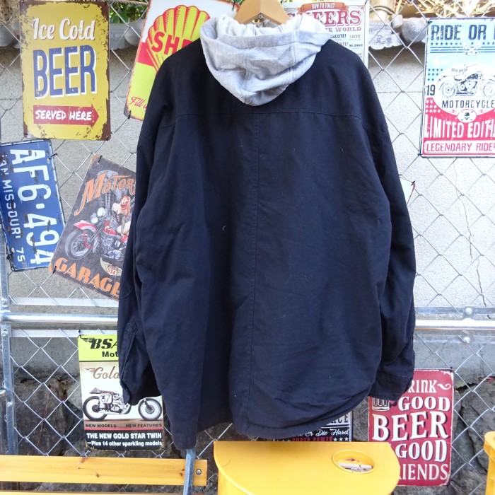 ディッキーズ フーデットシャツジャケット 3XL ブラック フード ポケット 黒 9209 | Vintage.City 古着屋、古着コーデ情報を発信