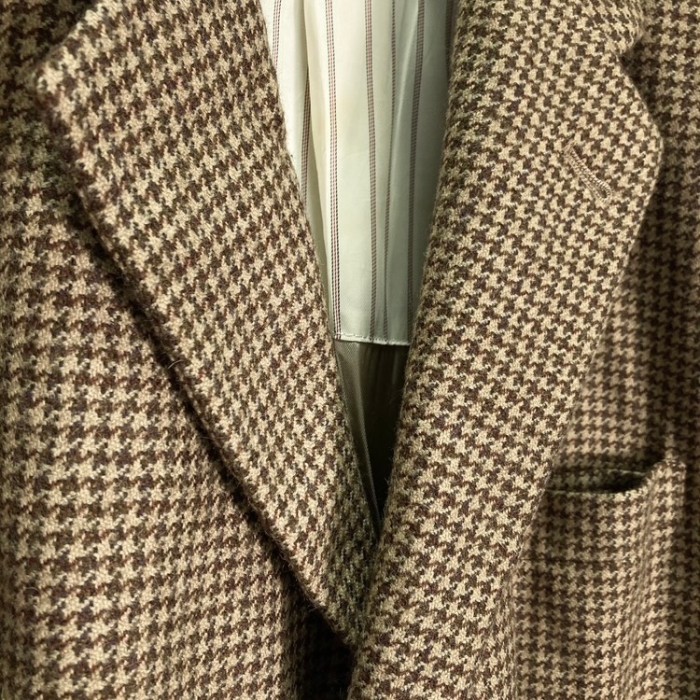 80-90s TOMMY HILFIGER brown Houndstooth tailored jacket | Vintage.City 古着屋、古着コーデ情報を発信