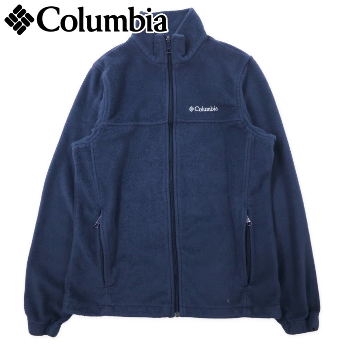 Columbia フルジップ フリースジャケット S ネイビー ポリエステル ワンポイントロゴ刺繍 XM6354 | Vintage.City 古着屋、古着コーデ情報を発信