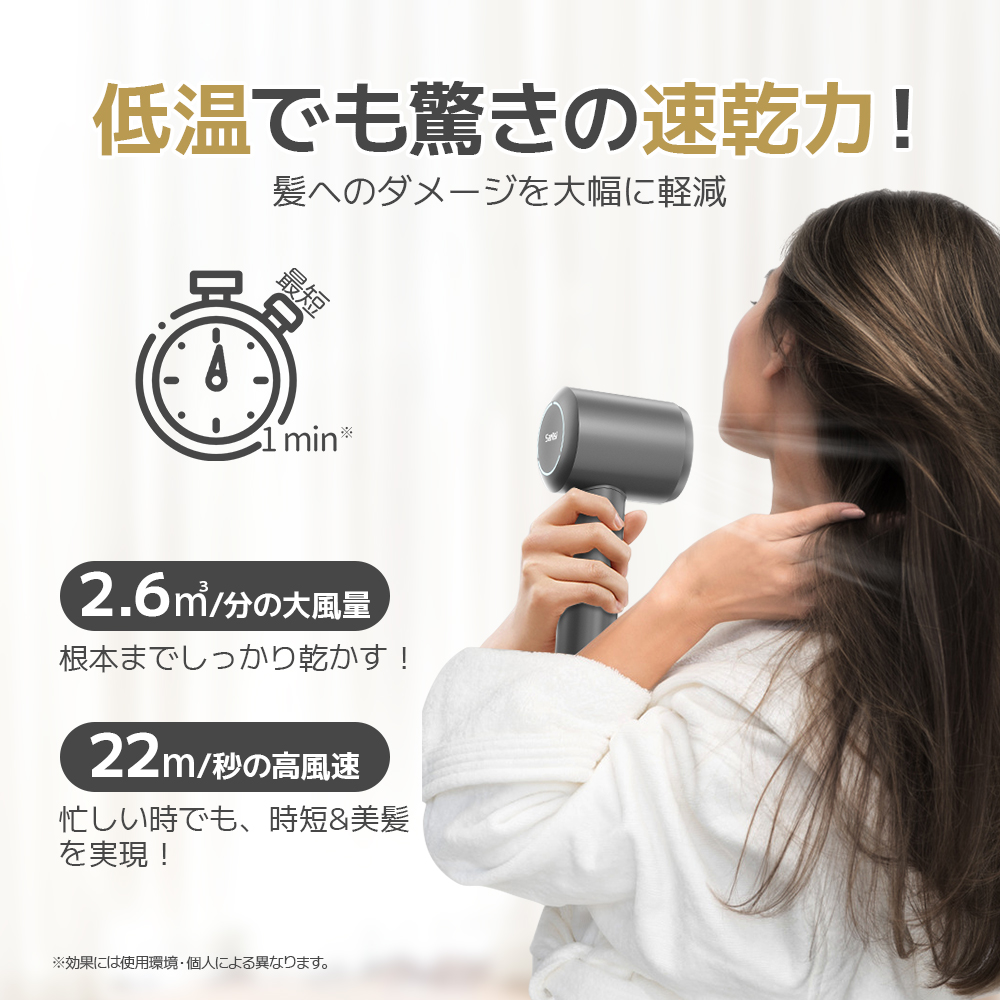 ドライヤー 大風量 速乾 1400W ヘアドライヤー マイナスイオン - ヘア