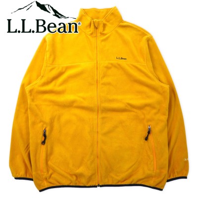 L.L.Bean フルジップ フリースジャケット XL イエロー ポリエステル
