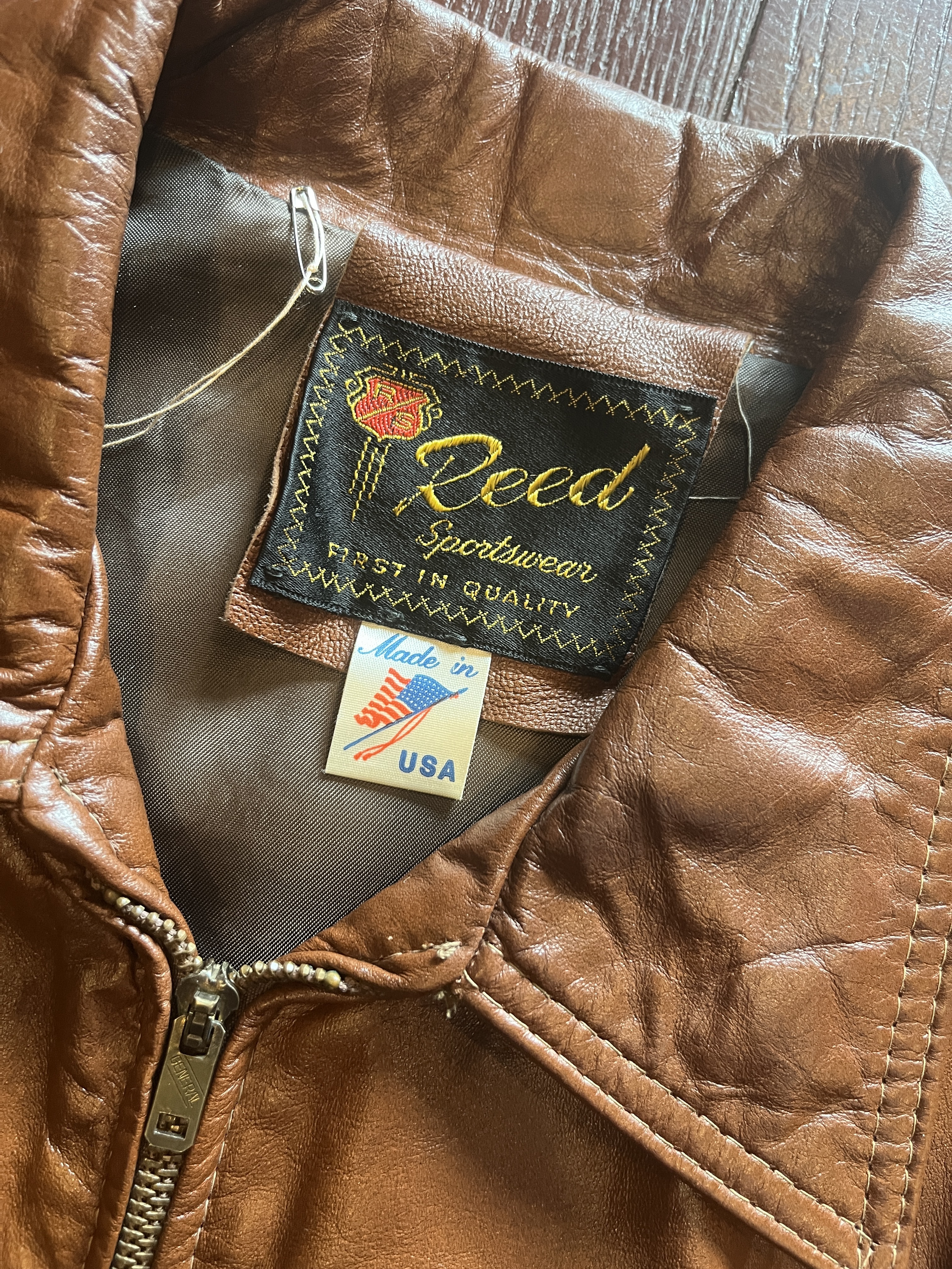 70~80's Reed Sportswear Single Leather JKT 本革 シングル レザー