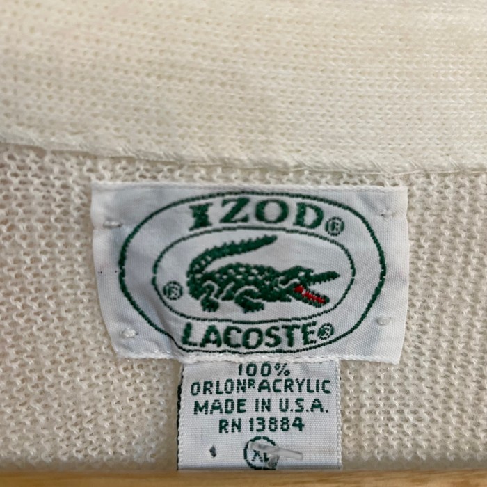 Lacoste acrylic cardigan （Made in USA） | Vintage.City 빈티지숍, 빈티지 코디 정보