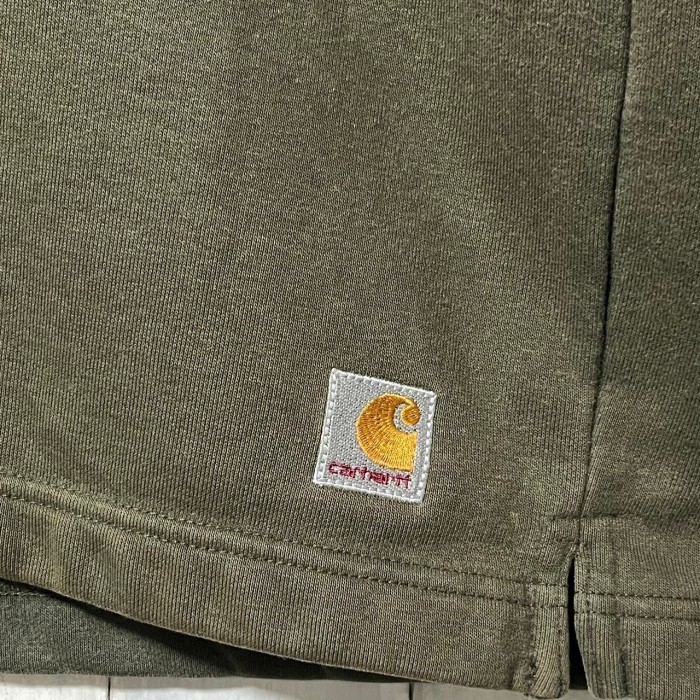 carhartt カーハート スウェット XL ハーフジップ 刺繍ロゴ 企業ロゴ