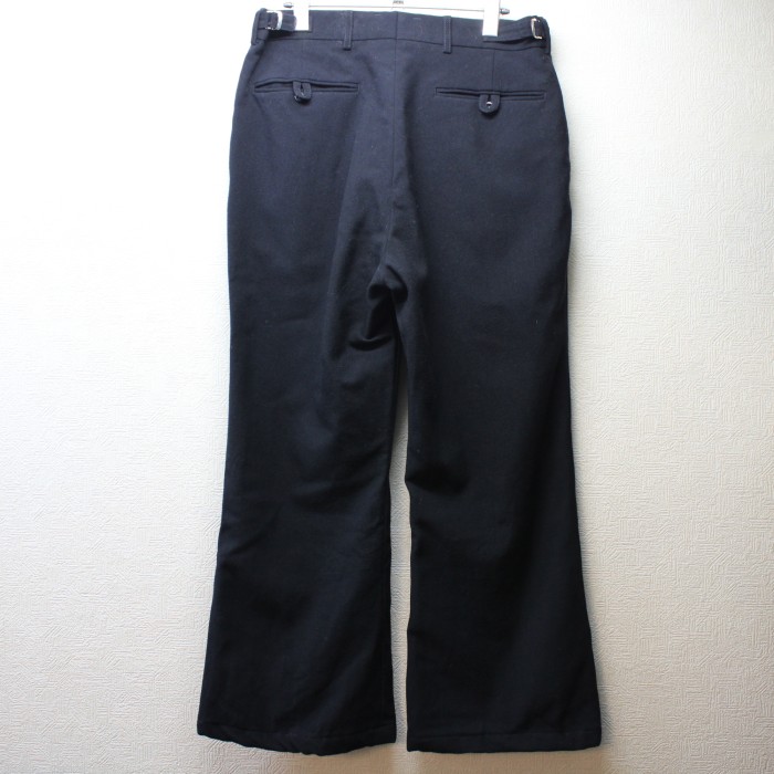 ROYAL NAVY FLARED DRESS PANTS BLACK | Vintage.City 古着屋、古着コーデ情報を発信