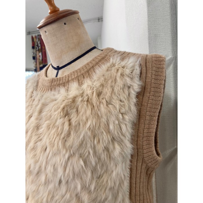 rabbit fur vest #1578 ラビットファー ベスト | Vintage.City