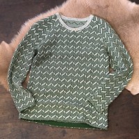 ハンドメイドニット グリーンネップセーター | Vintage.City 古着屋、古着コーデ情報を発信