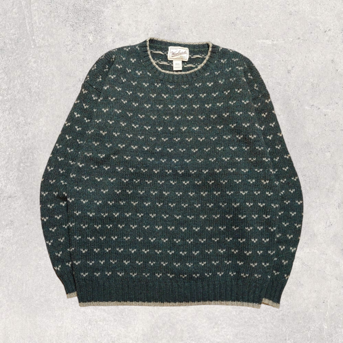90's Woolrich バーズアイ ウールセーター | Vintage.City