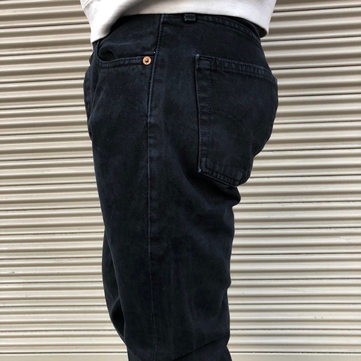 貴重 90s Levi's リーバイス 510 イギリス製 後染め ブラック デニム ...