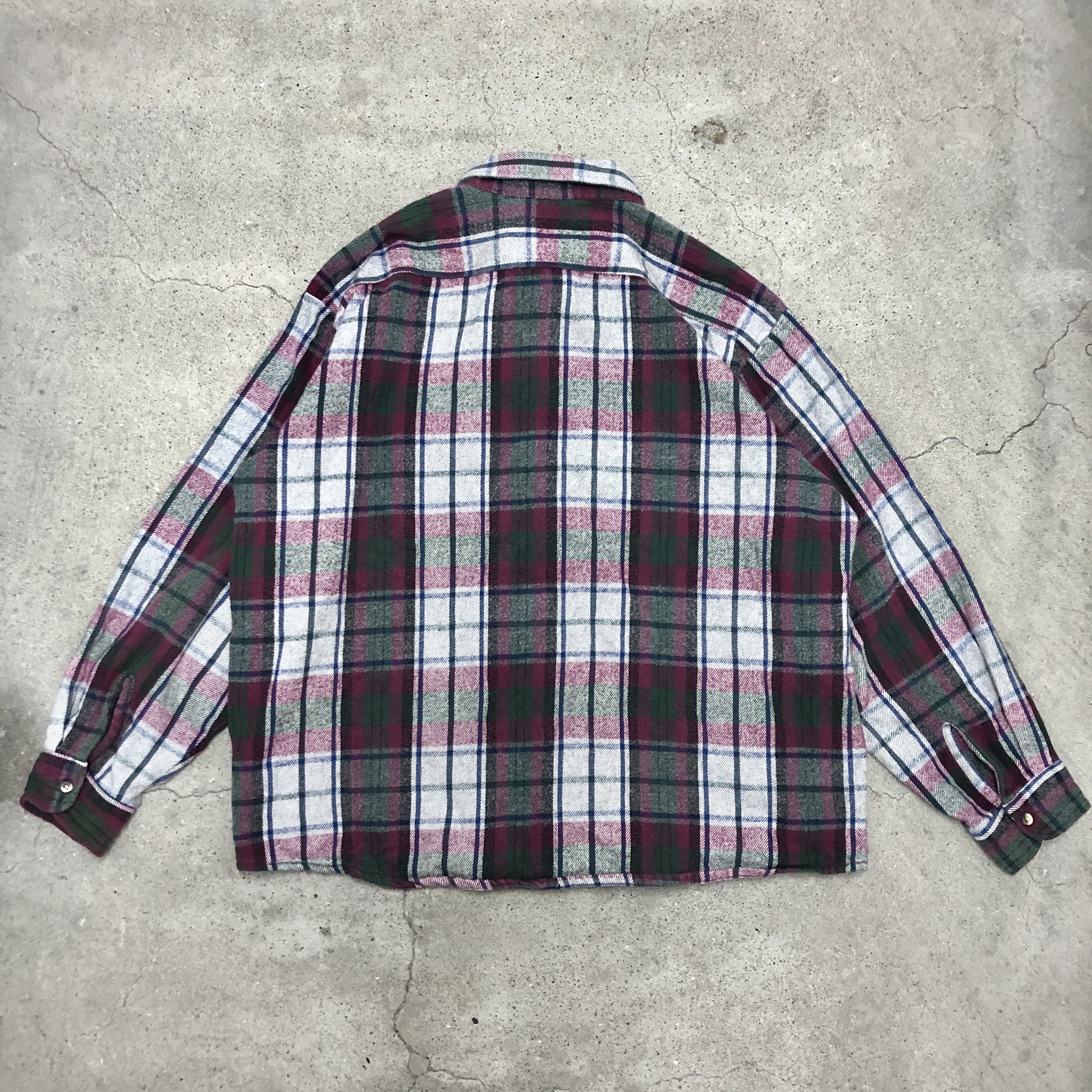 90s FIVE BROTHER/Heavy Flannel Shirt/USA製/3XL/チェック柄