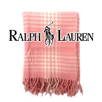 RALPH LAUREN マフラー 大判 ピンク チェック ウール スモールポニー刺繍 | Vintage.City 古着屋、古着コーデ情報を発信