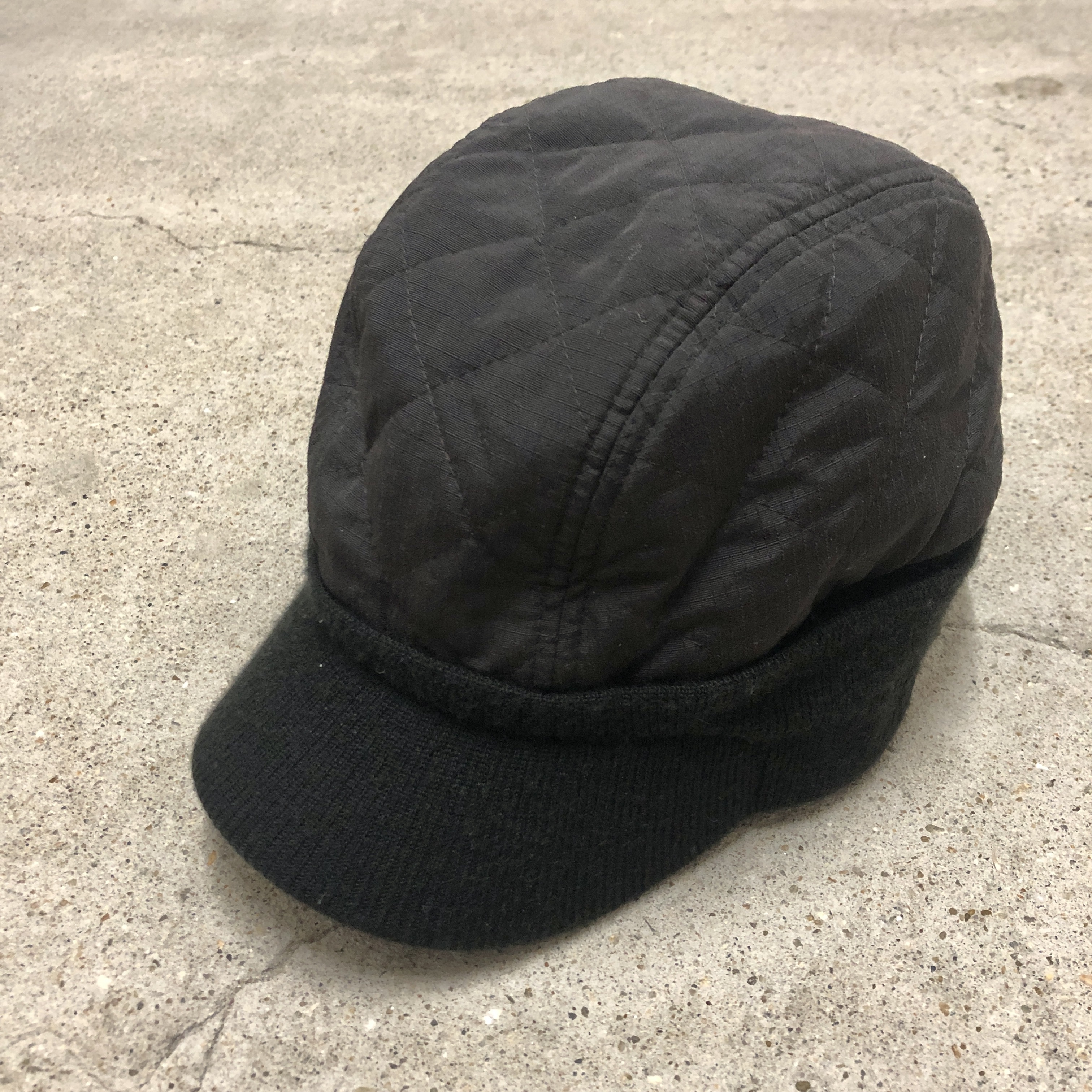 00s OLD STUSSY/Knit×Nylon cap/Free/ニット×ナイロン切替キャップ