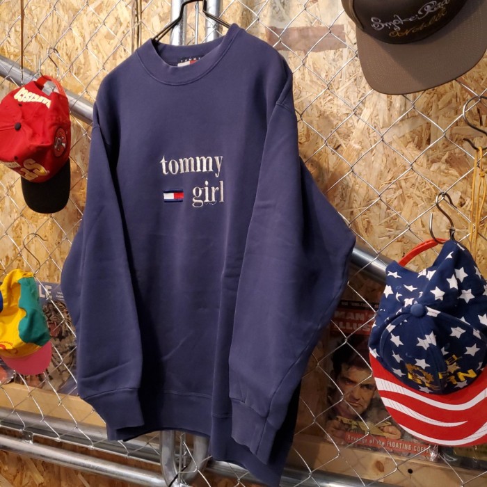 TOMMY HILFIGER 90s トミーガール 刺繍ロゴ スウェット トレーナー