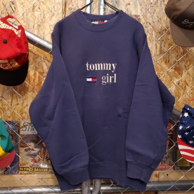 TOMMY HILFIGER 90s トミーガール 刺繍ロゴ スウェット トレーナー