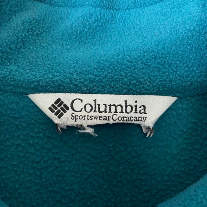 コロンビア ワンポイント フリース ターコイズブルー 青緑 L S1912 | Vintage.City 빈티지숍, 빈티지 코디 정보