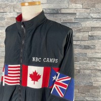 NBC Camps National flags design nylon jacket | Vintage.City 古着屋、古着コーデ情報を発信