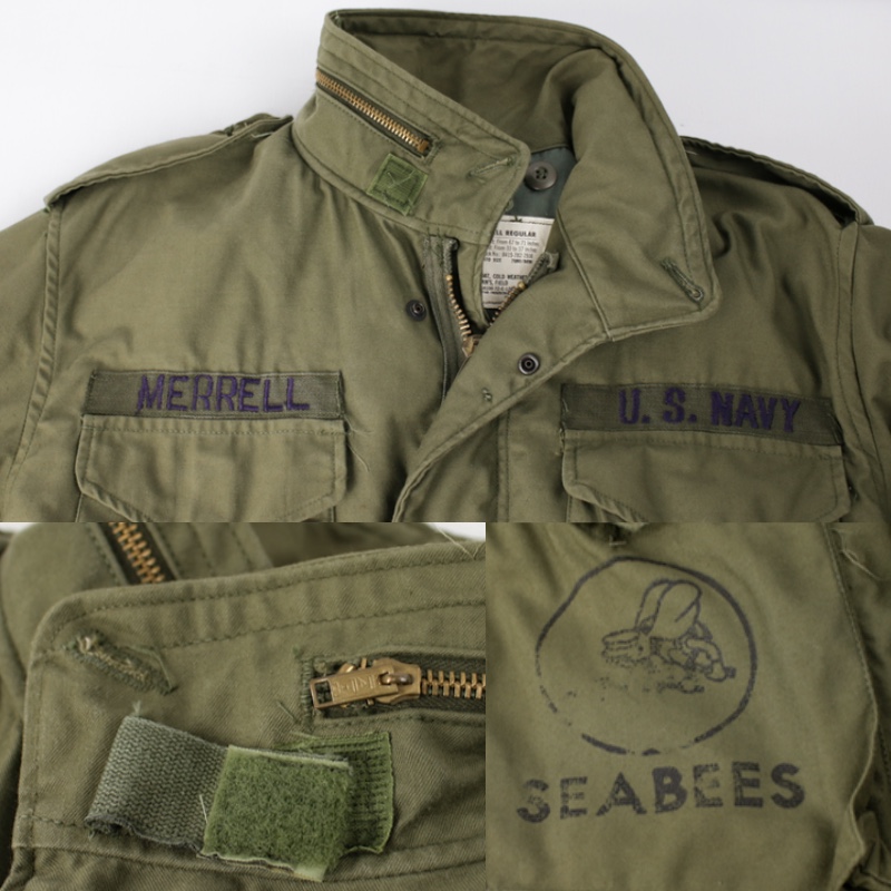 M-65 フィールドジャケット サード グレーライナー SR 米軍 72年 実物 ...