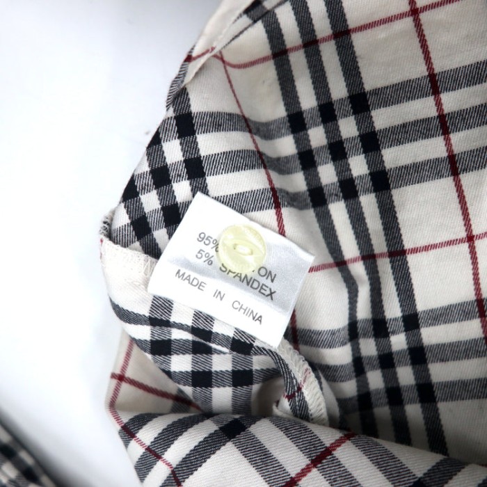 BURBERRY ノバチェック シャツ L ホワイト コットン ワンポイントロゴ刺繍 | Vintage.City 古着屋、古着コーデ情報を発信