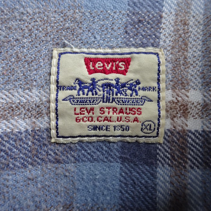 90s リーバイス ネルシャツ XL 青 ホワイト チェック 胸ポケット 長袖 9325 | Vintage.City 빈티지숍, 빈티지 코디 정보