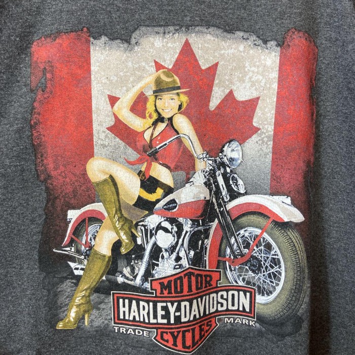 Harley-Davidson Mexico製 cow girl T-shirt size L　配送A ハーレーダビッドソン　くすみグレー　カウガール | Vintage.City 古着屋、古着コーデ情報を発信