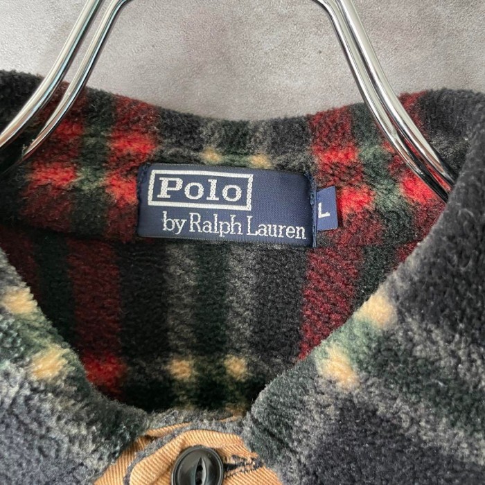 POLO Ralph Lauren half button fleece size L 配送B　ラルフローレン　フリース　ハーフボタンスウェット　ブロックチェック | Vintage.City 古着屋、古着コーデ情報を発信