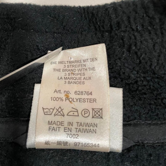adidas embroidery fleece jacket size L 相当　配送C アディダス　フリースジャケット　背面ビッグ刺繍ロゴ | Vintage.City 빈티지숍, 빈티지 코디 정보