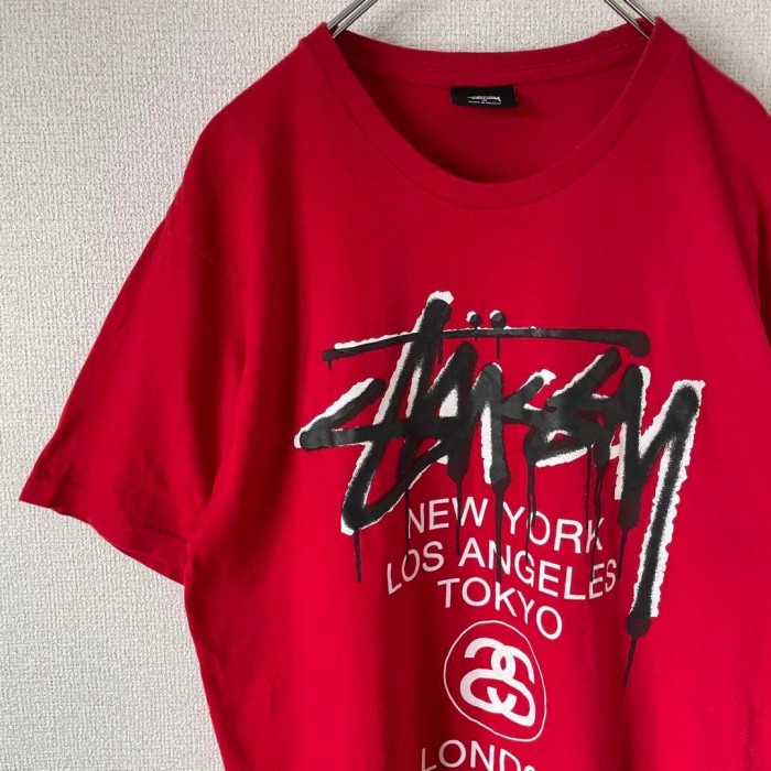 STUSSY paint world tour T-shirt size M 配送B　ステューシー　ワールドツアーTシャツ　ペイント | Vintage.City Vintage Shops, Vintage Fashion Trends