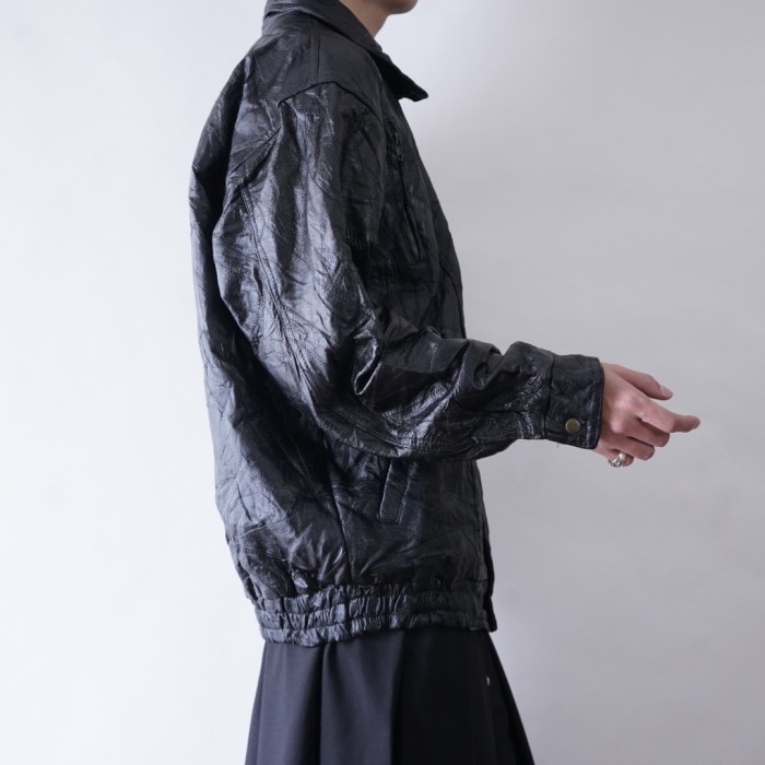 oversized tsugihagi leather jacket モチモチ レザー ツギハギ