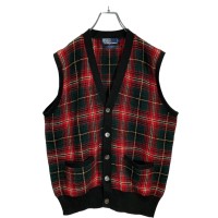 90s POLO by Ralph Lauren tartan check cashmere knit vest | Vintage.City 빈티지숍, 빈티지 코디 정보