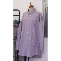 MOSCHINO /Shirt #1803 モスキーノ ３L刺繍ロゴ シャツ ストライプシャツ 紫 | Vintage.City 빈티지숍, 빈티지 코디 정보