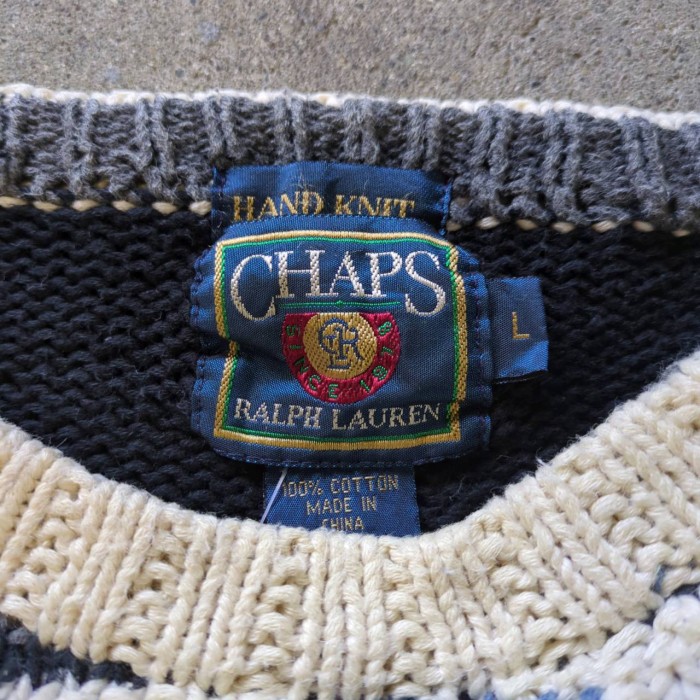 90s CHAPS Ralph Lauren HAND KNIT ネイティブ柄ニットセーター | Vintage.City 古着屋、古着コーデ情報を発信
