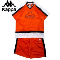 Kappa 90年代 半袖 ゲームシャツ セットアップ XL オレンジ ポリエステル ビッグロゴ刺繍 | Vintage.City 빈티지숍, 빈티지 코디 정보
