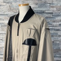 Switching pattern rib collar zip up outer | Vintage.City 古着屋、古着コーデ情報を発信