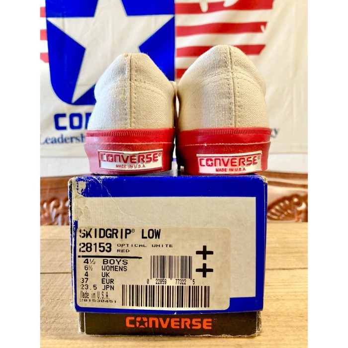 converse（コンバース） SKIDGRIP （スキッド グリップ）白/赤 23.5cm USA 90s | Vintage.City 古着屋、古着コーデ情報を発信
