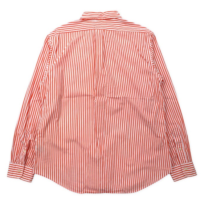 Ralph Lauren ボタンダウンシャツ XL オレンジ ホワイト ストライプ コットン スモールポニー刺繍 | Vintage.City 古着屋、古着コーデ情報を発信